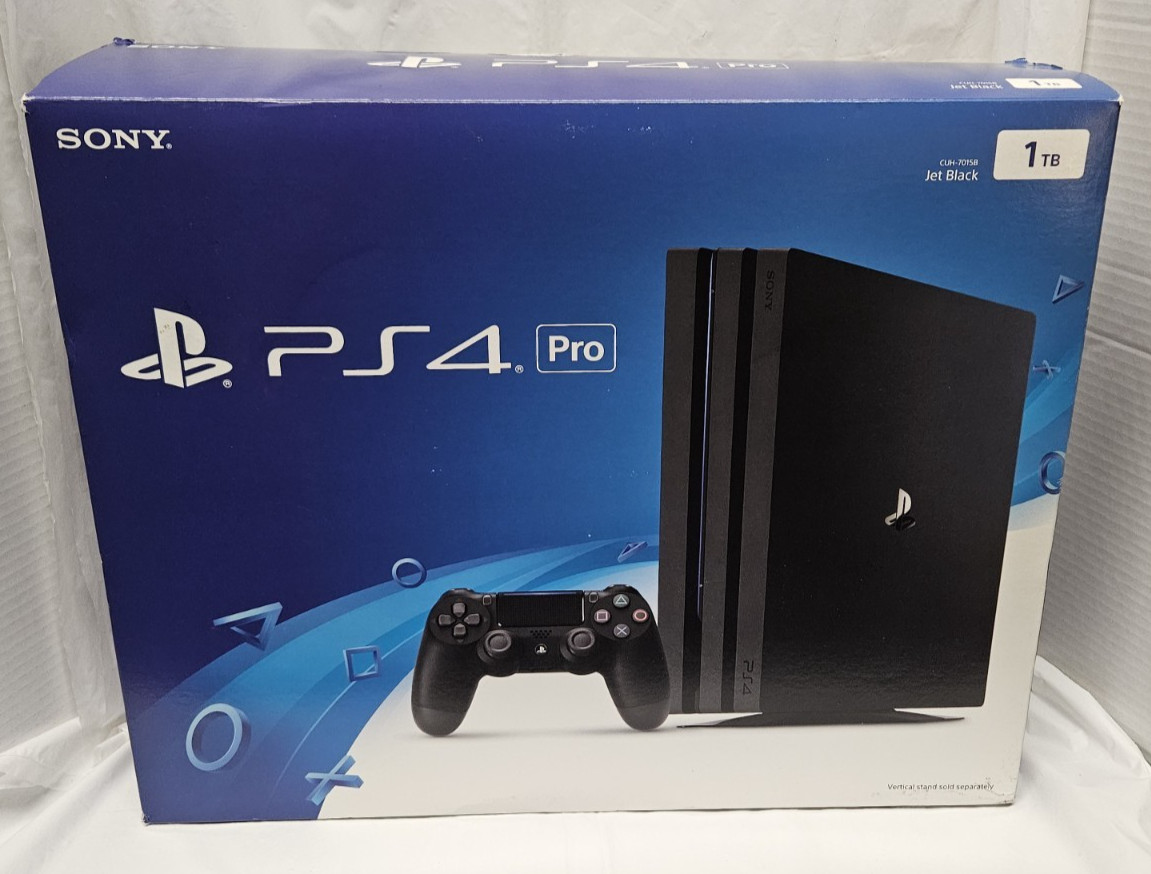 Sony PlayStation 4 PRO Black 1TB (CUH-7015B) – Complete PS4 w/2 Games