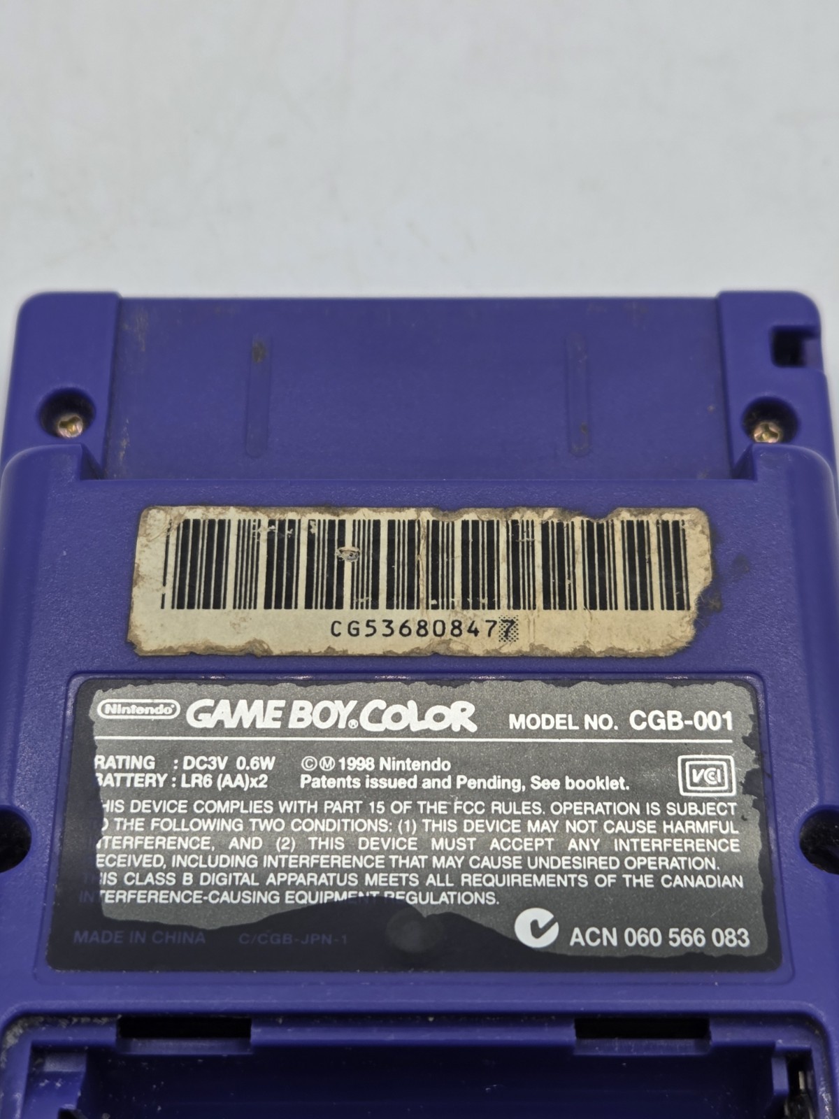 Parts Repair Nintendo Game Boy Color Grape Handheld System and Ultimate BMX Game