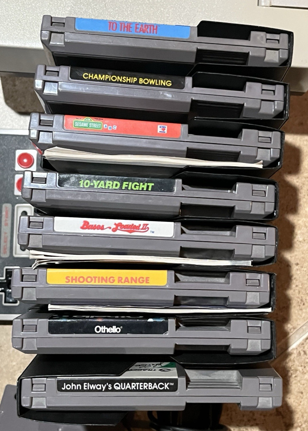 Nintendo NES Console with New 72 PIN Connector + 8 Games, Hookups & Controllers