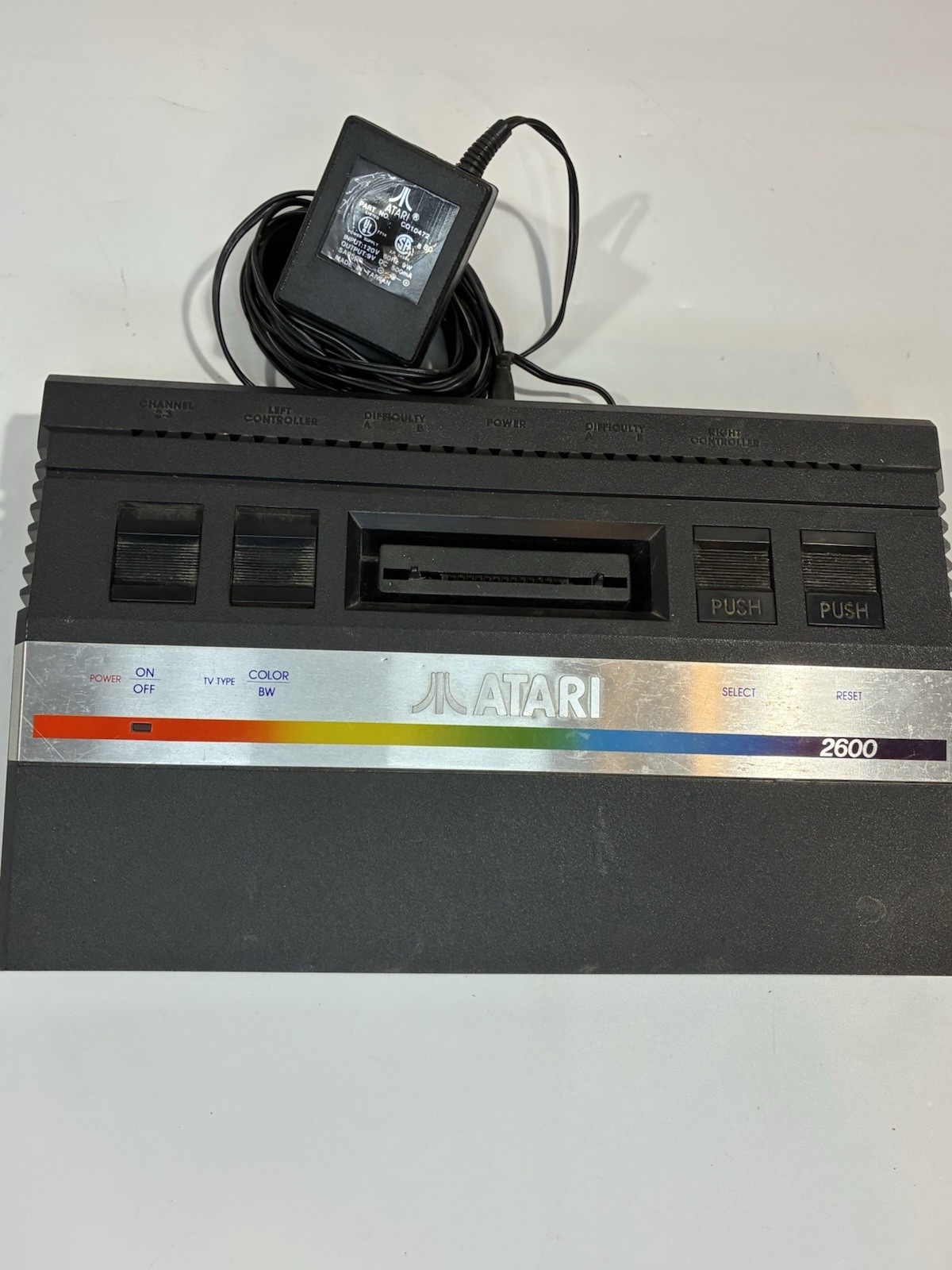 Authentic ATARI 2600 Junior Rainbow Console W Power Cord Great Cond Untested