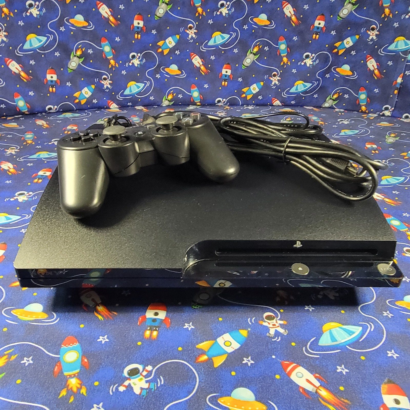 Sony PS3 Slim CECH-2501B 320GB Console Bundle Controller & Cables Tested