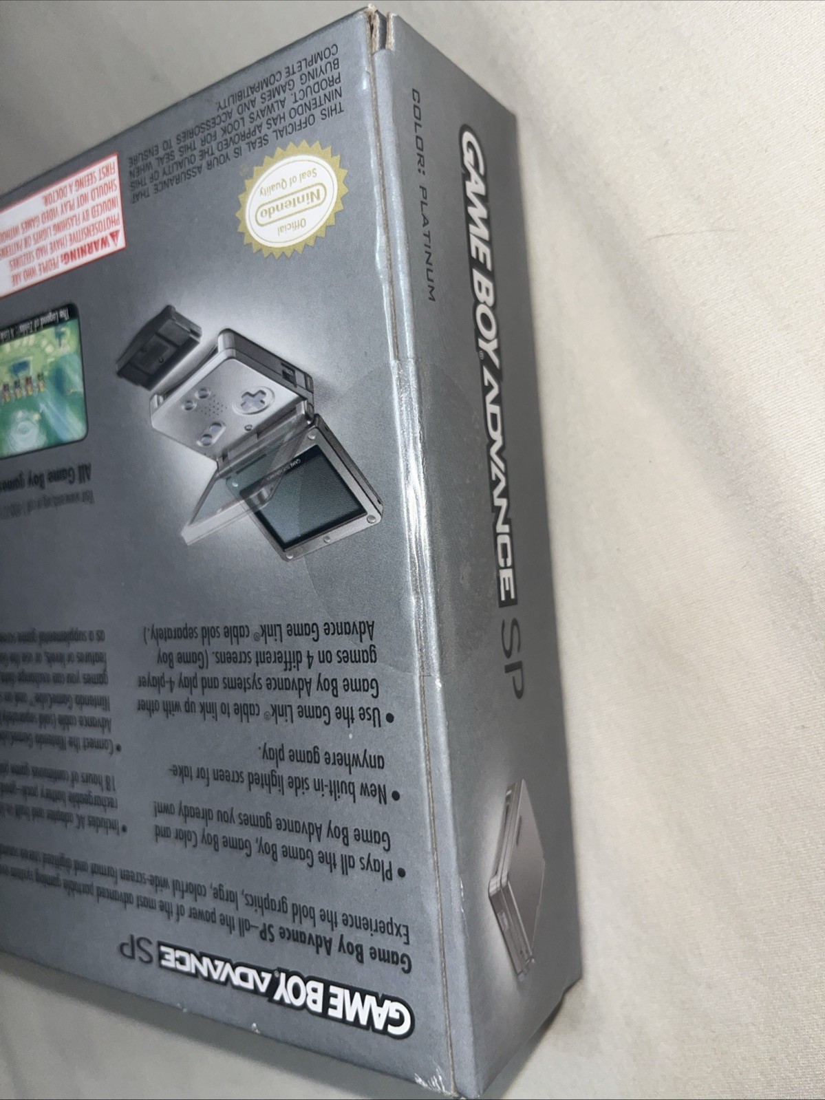 Nintendo Game Boy Advance SP-Silver FACTORY SEALED NEVER OPENED READ DESCRIPTION