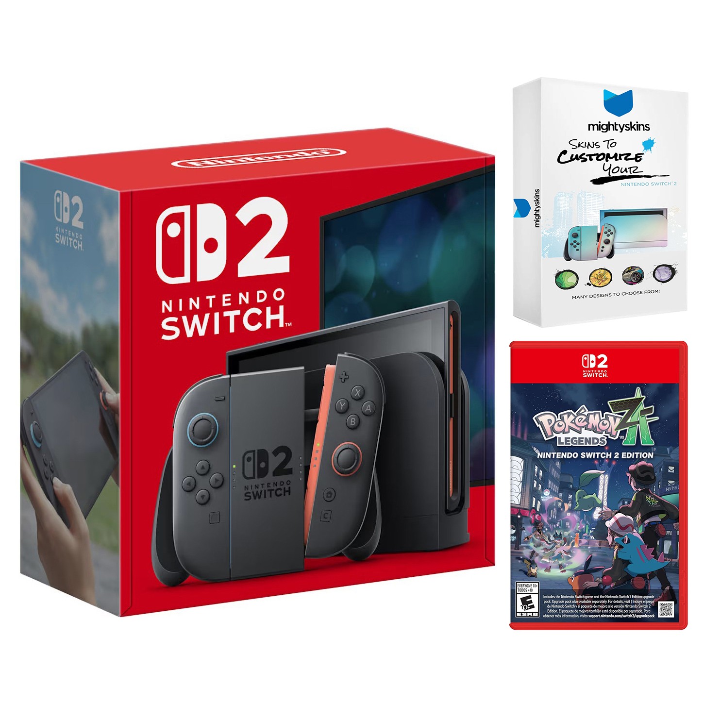 Nintendo Switch 2 with Pokemon Legends ZA and MightySkins Code Bundle
