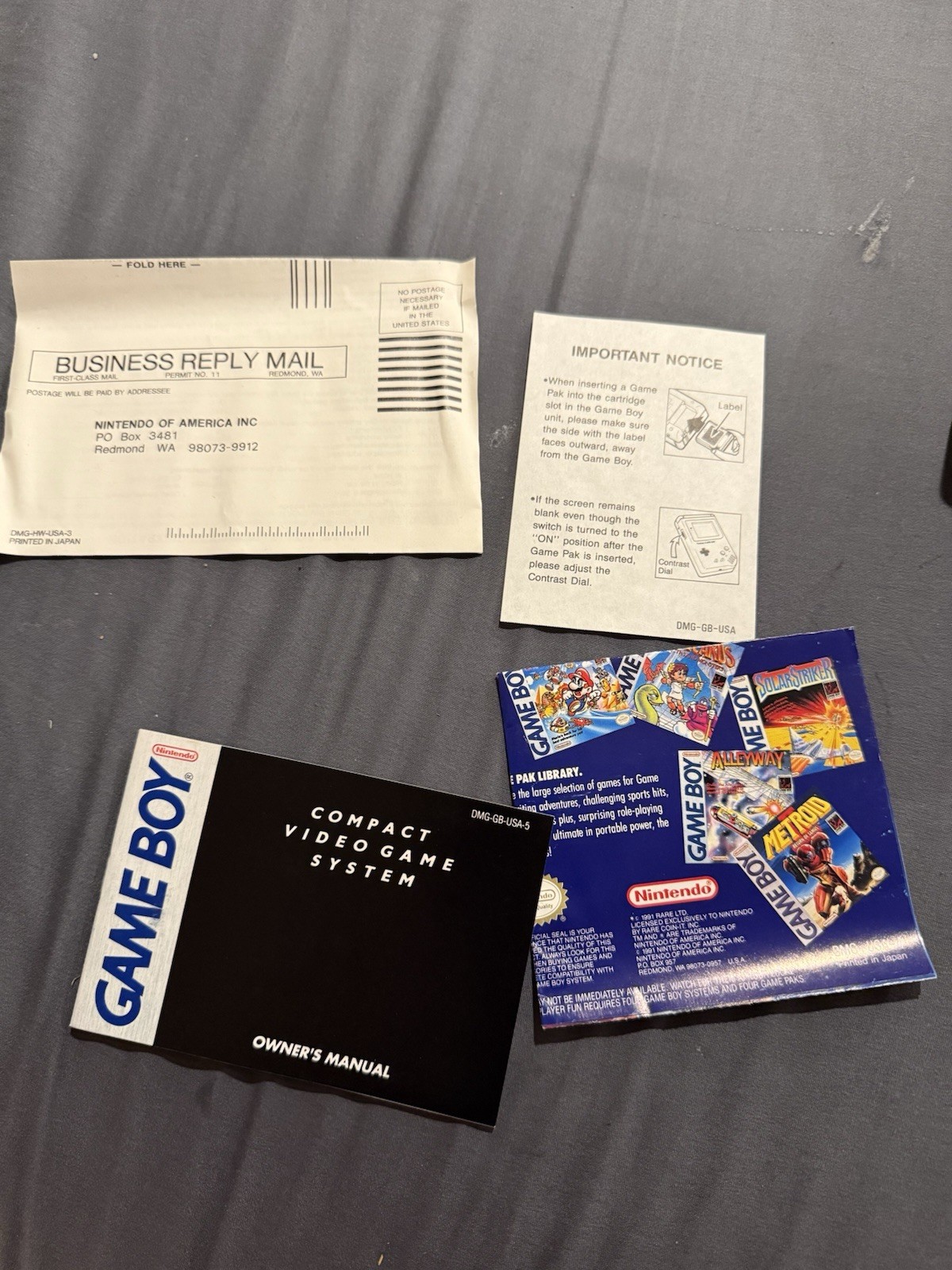 Nintendo DMG-01 Original Gameboy CIB With Tetris Tested Working Great Condition
