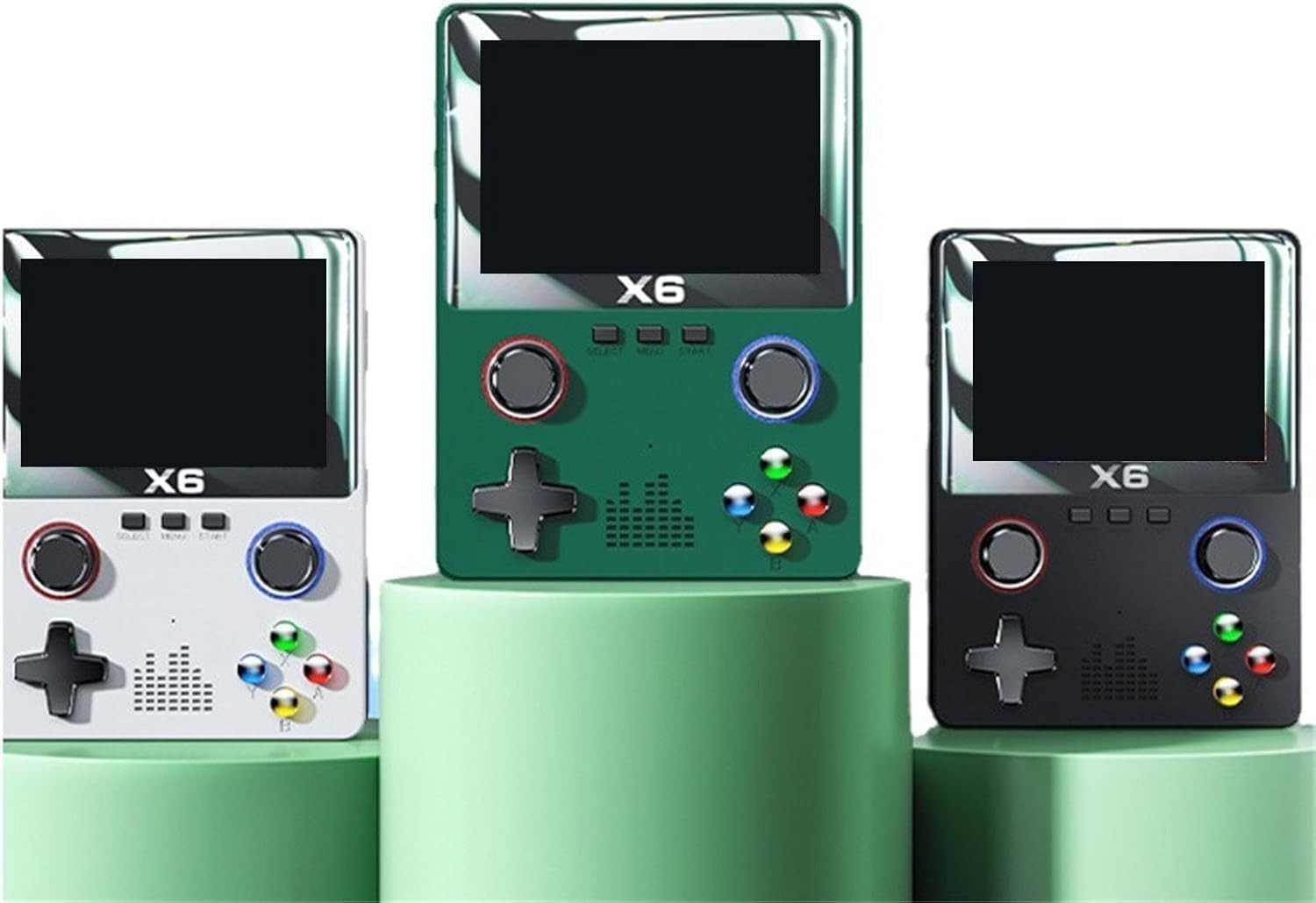 3pcs Retro Handheld Video Game Console Linux System LCD 3.5 Inch IPS Screen 32GB