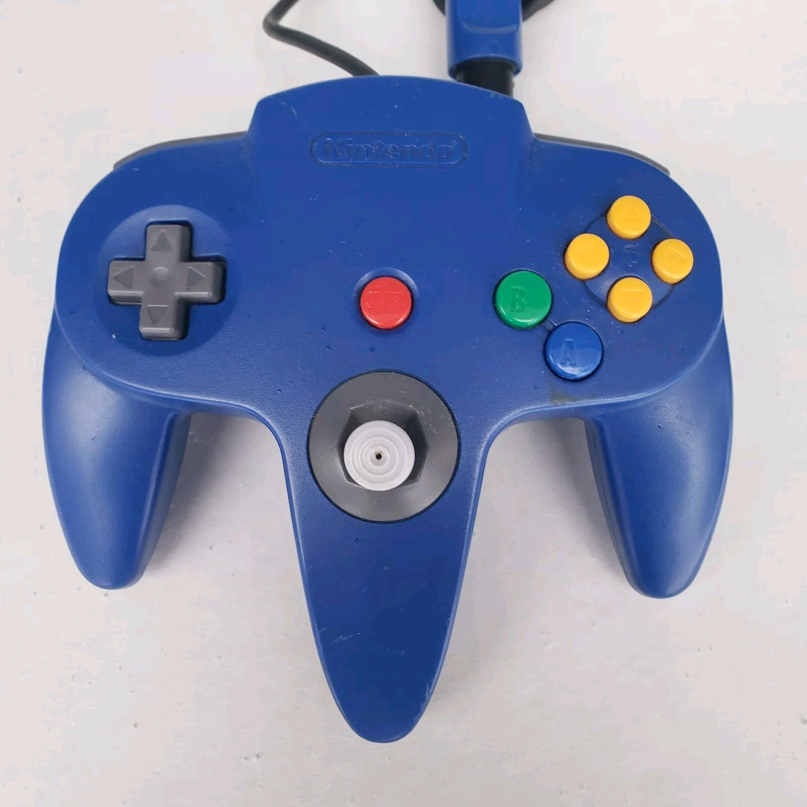 Nintendo 64 N64 Console w/ Jumper Pack Cables RF Adapter Blue Controller Tested