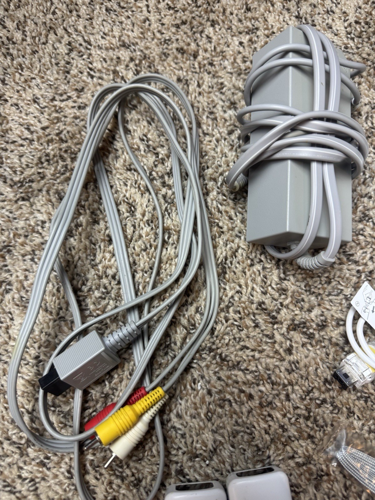 Nintendo Wii Console Bundle RVL-001 Cords Wii Remotes Nunchucks Tested & Works