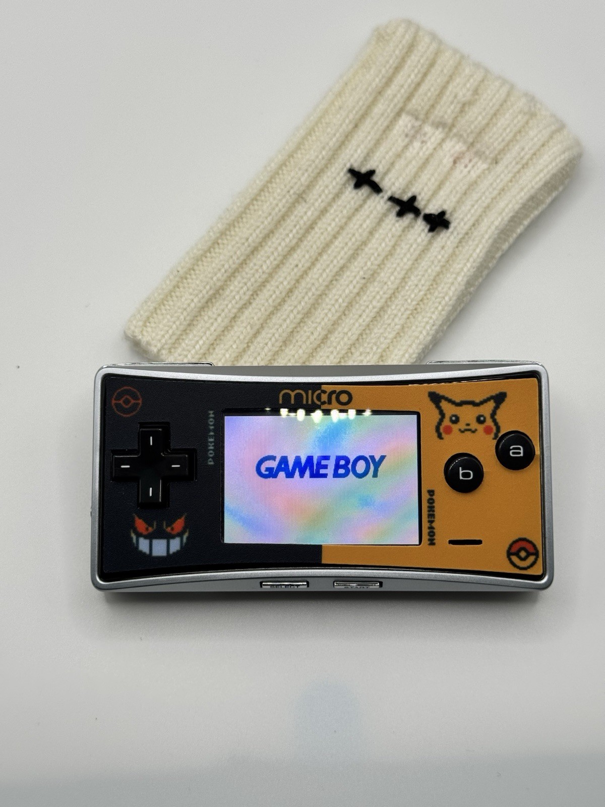 Nintendo Game Boy Micro Pokemon Edition Silver w/ Cloth Pouch