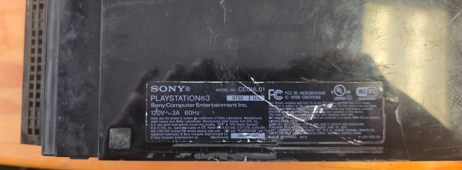 Sony PlayStation 3 CECHL01, 80 GB, WORKS GREAT! Controller & cords!