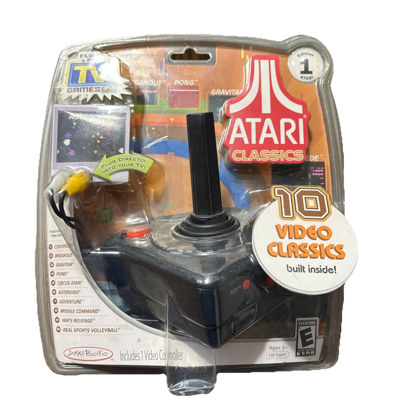NEW! JAKKS Pacific Atari Launch Edition Black Plug&Play TV Game NIP
