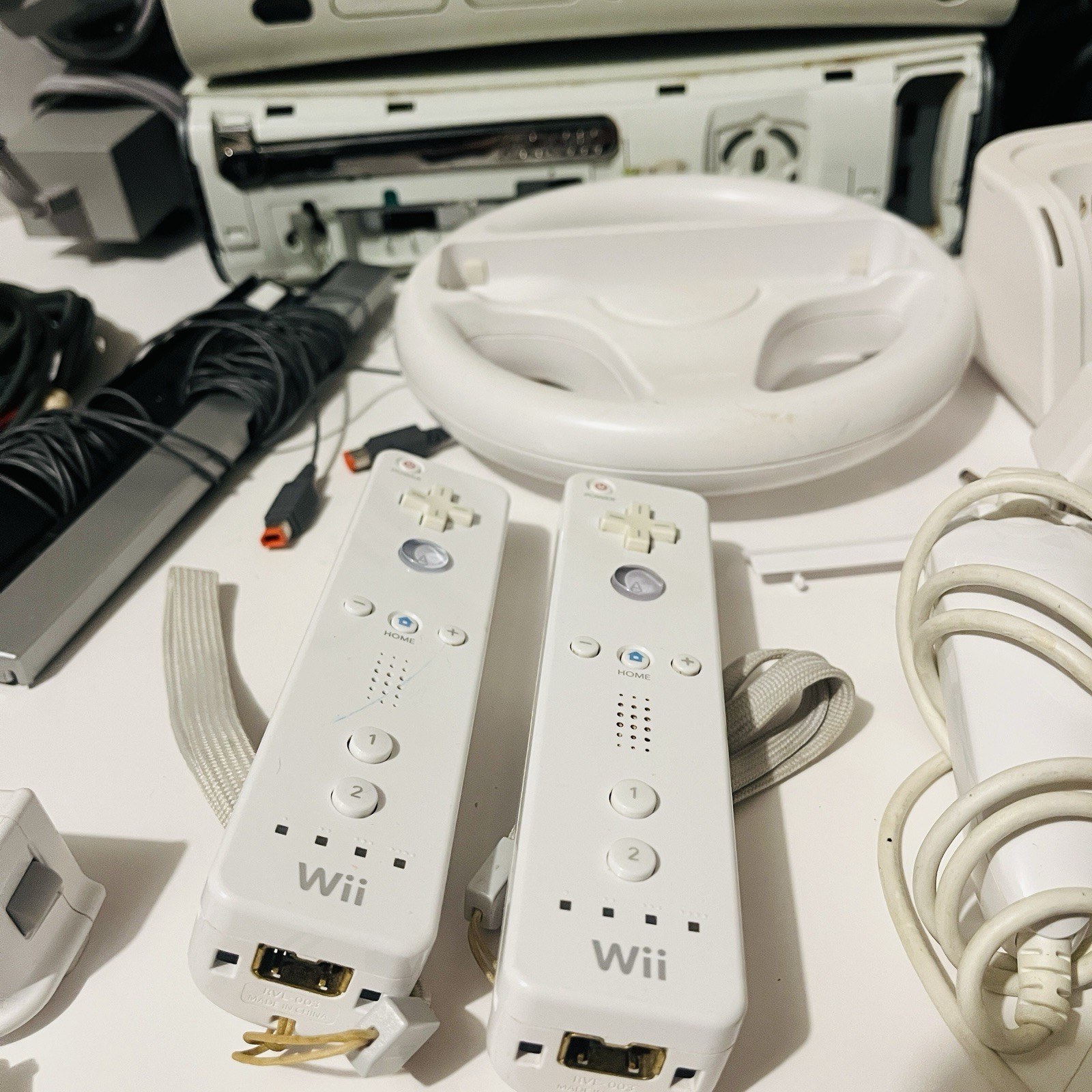 Video Game Console lot Xbox 360 Wii Controllers Power Supply Accessories