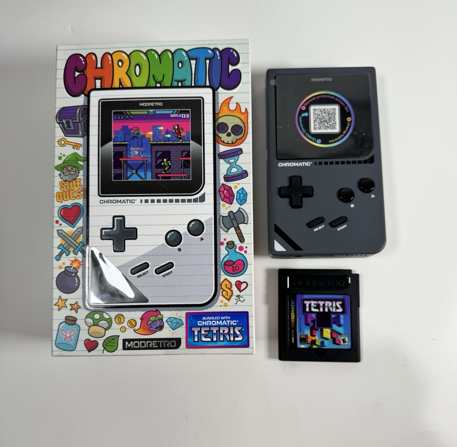 MOD RETRO CHROMATIC With TETRIS Game MIDNIGHT GREY GORILLA GLASS MODRETRO