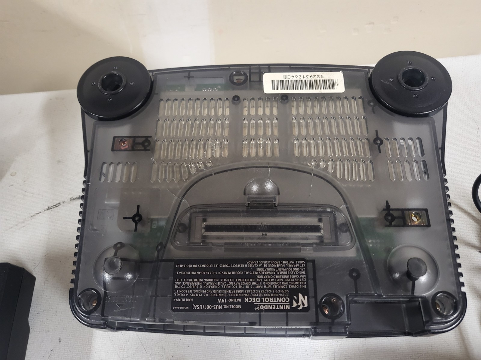 Nintendo N64 Smoke Clear Gray Funtastic Console OEM Controller Expansion READ