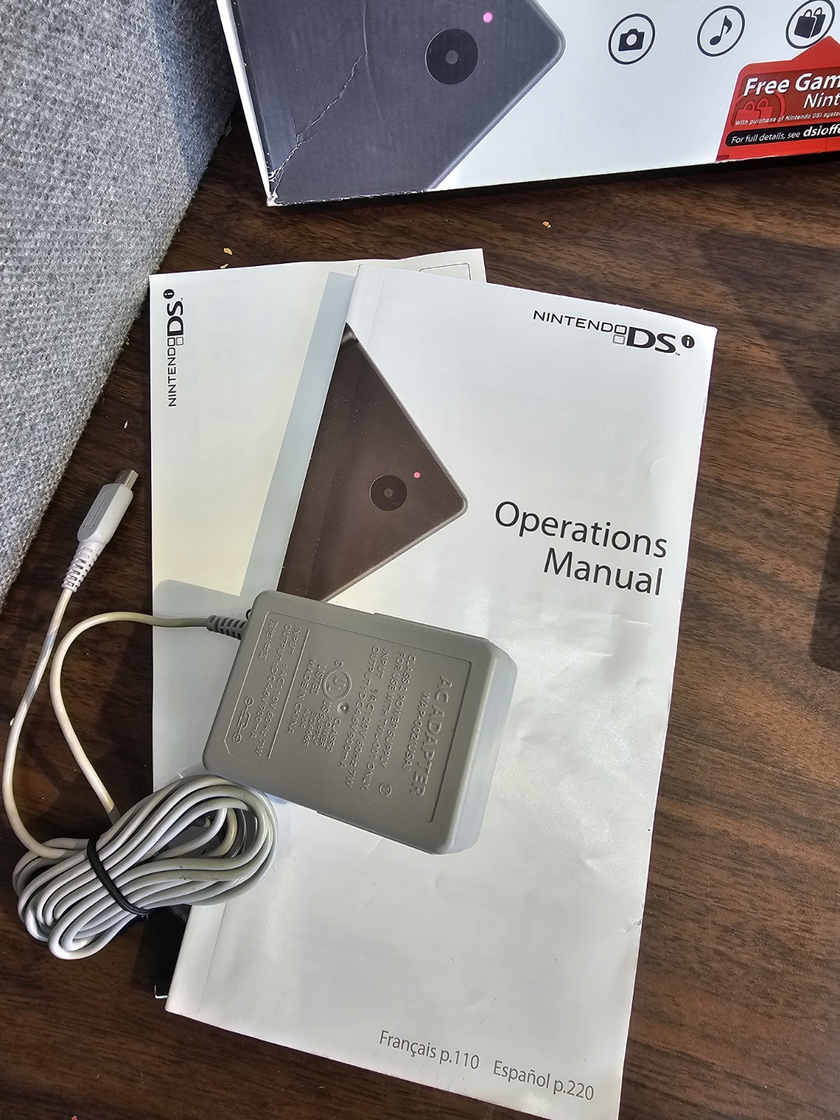 NINTENDO DSi Black Console NTSC U/C – Old Stock – TWL S KA USZ And Accessory Kit