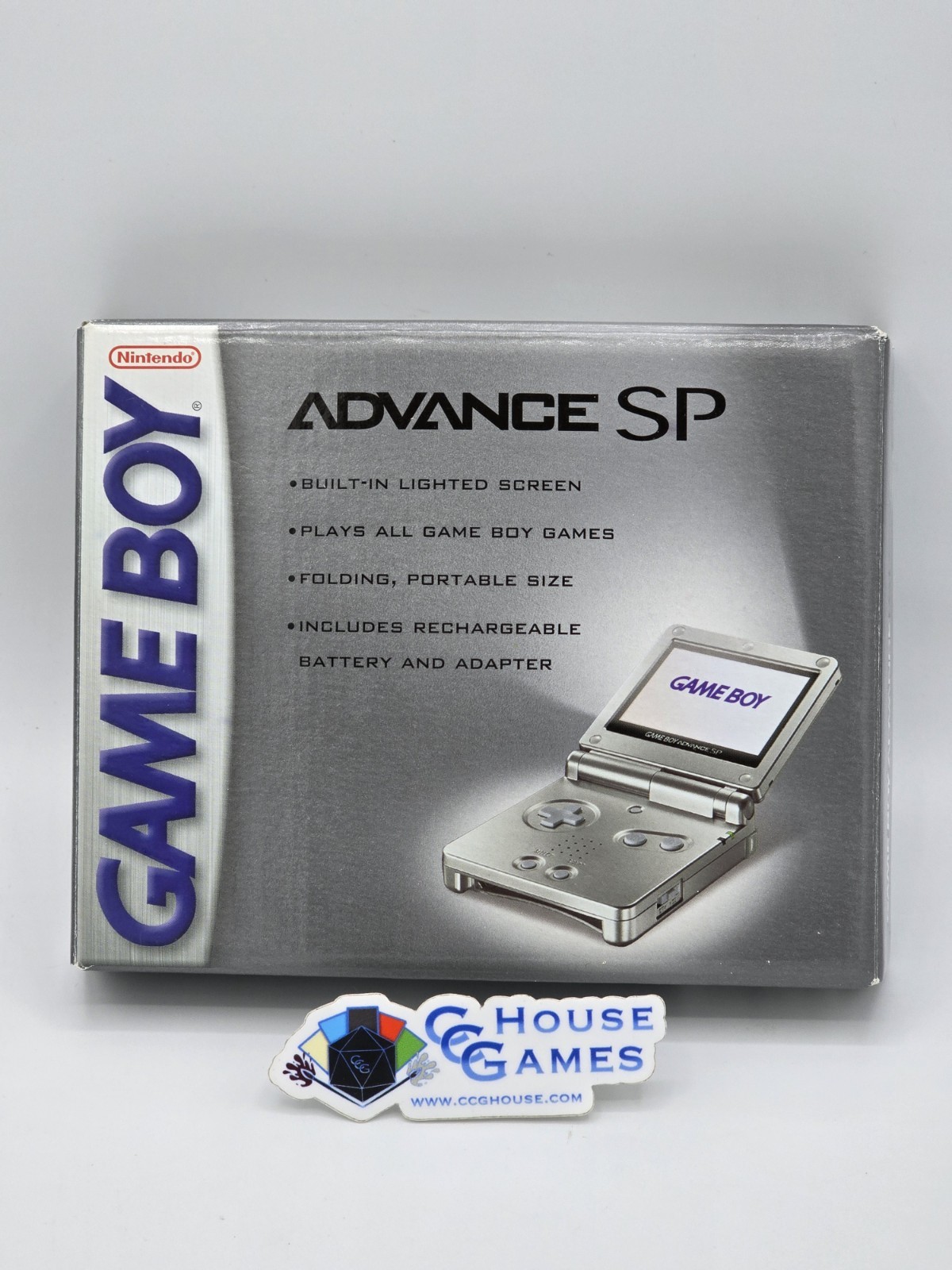 Nintendo GameBoy Advance SP System – Platinum Complete CIB CLEAN! *CCGHouse* VD
