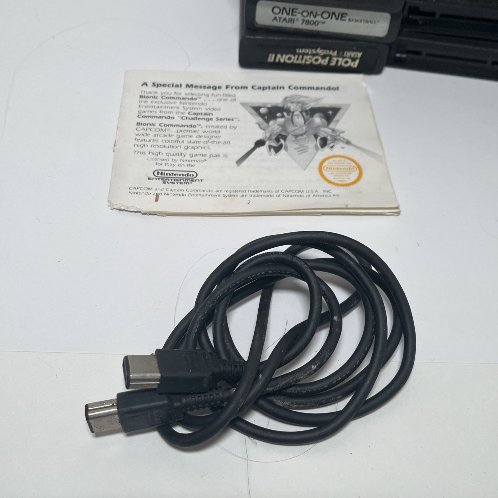 Atari 7800 Console, 2 Controller And 29 Games Lot + Cables READ DESC