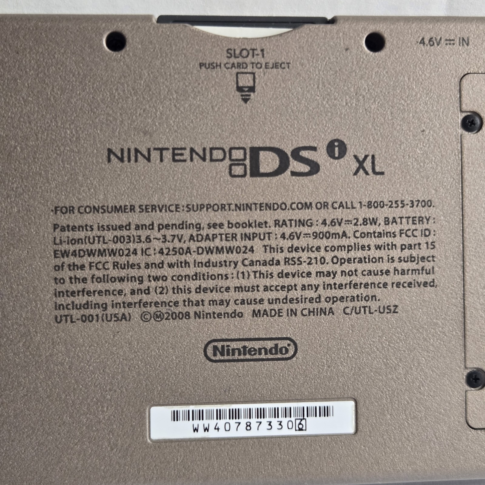 Nintendo DSi XL Bronze/Black Handheld Console Wi-Fi UTL-001 NTSC-U/C