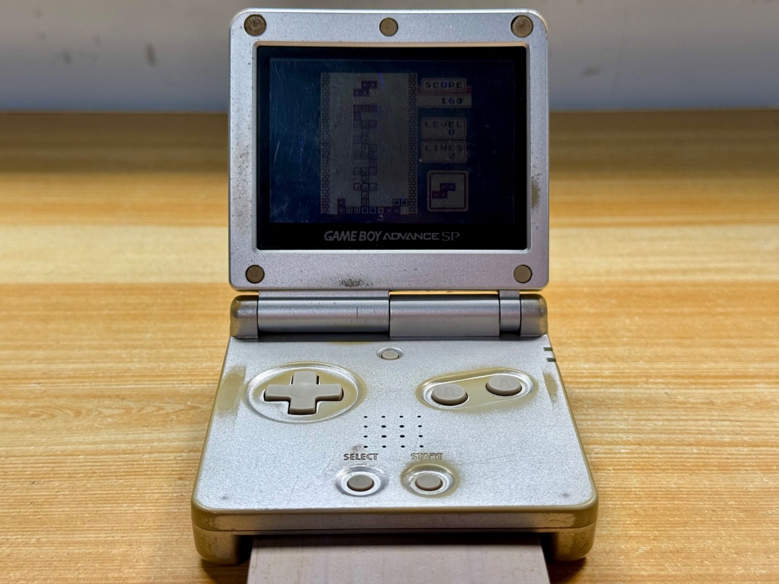 Nintendo Gameboy Advance SP AGS001 Ice Metallic Silver Handheld System Console