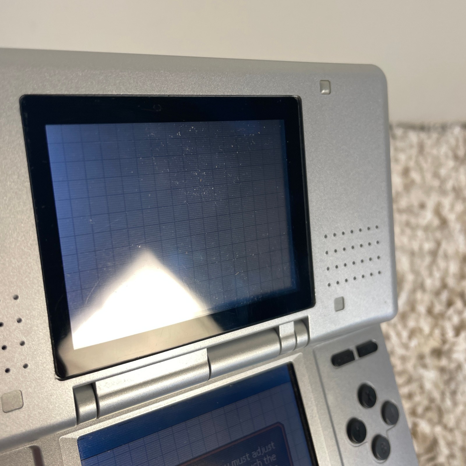 Nintendo DS Original NTR-001 Titanium Silver Handheld Console System READ