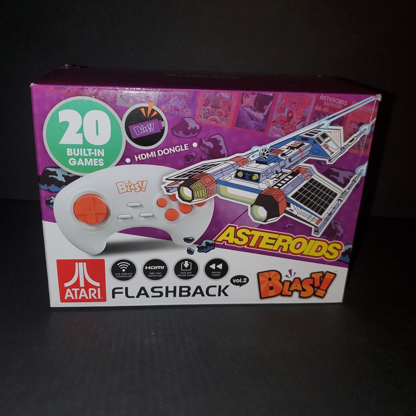 Atari Flashback Blast Vol. 2 Asteroids Retro Video Game Console PlugnPlay Used