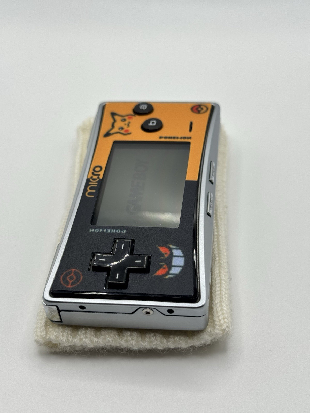 Nintendo Game Boy Micro Pokemon Edition Silver w/ Cloth Pouch