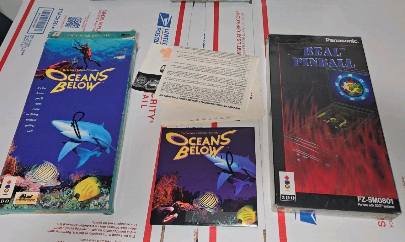 5 3DO Games Including Real Pinball New Sealed, Iceland Breaker Cd Still Sealed