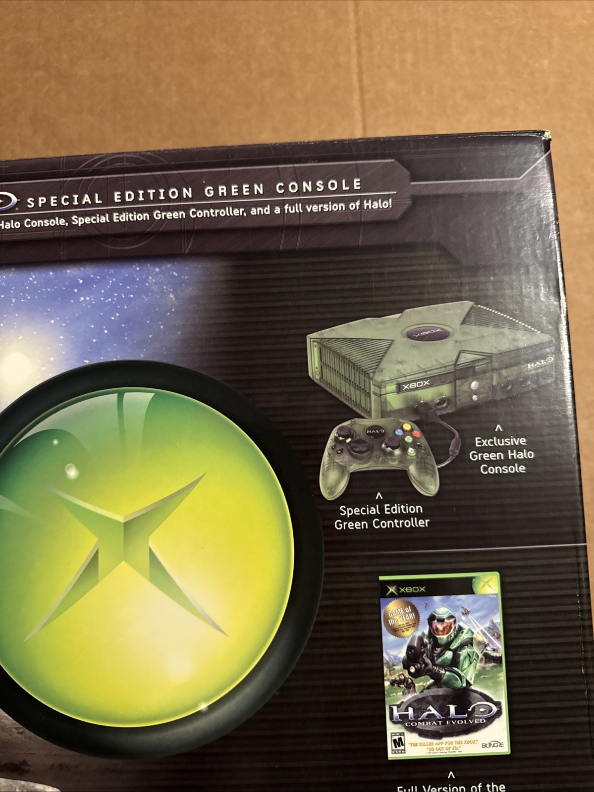 Special Edition Halo Edition Green OG Xbox Console BOX ONLY MINT (No Console)