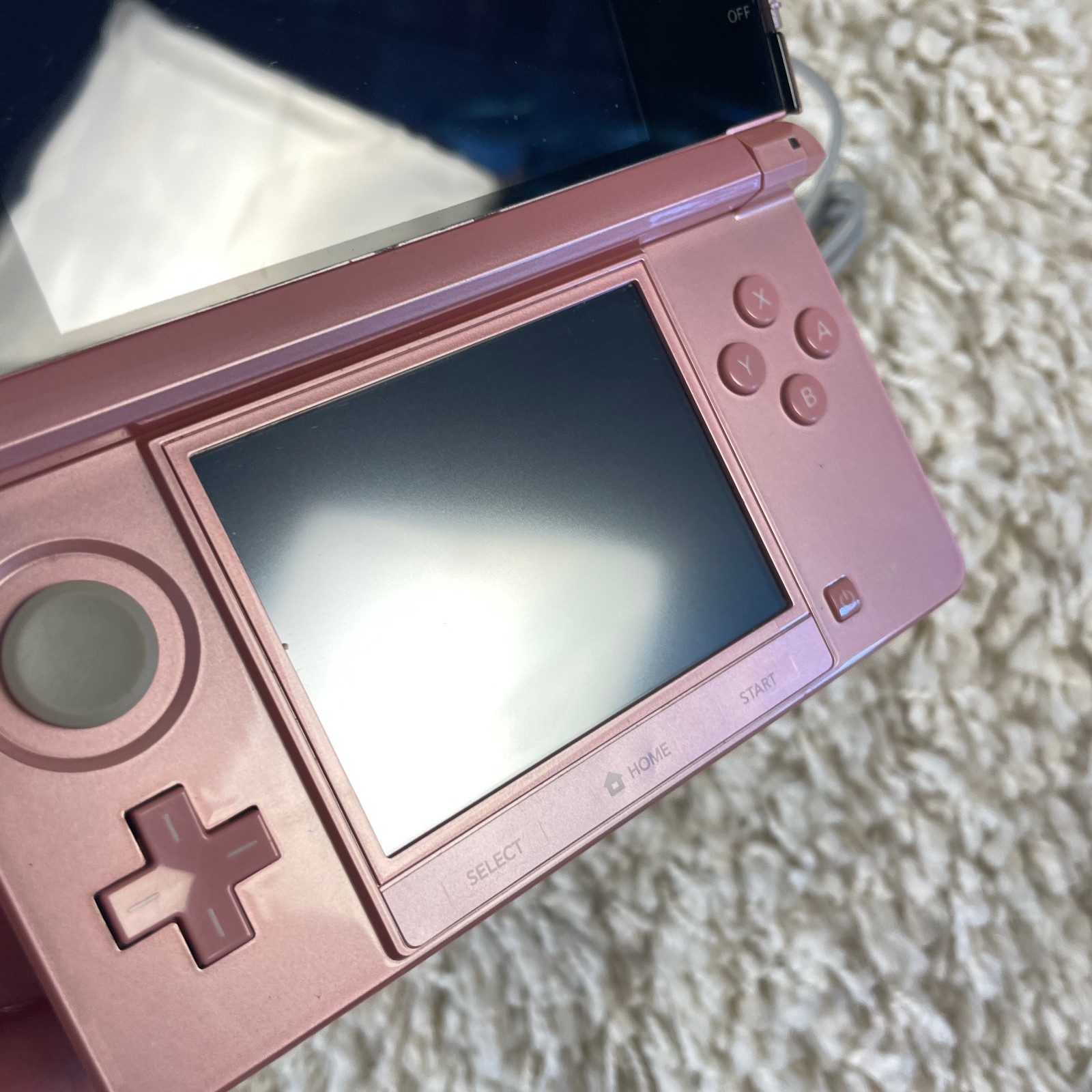 Nintendo 3DS Pearl Pink Handheld Handheld Console System CTR-001 Tested