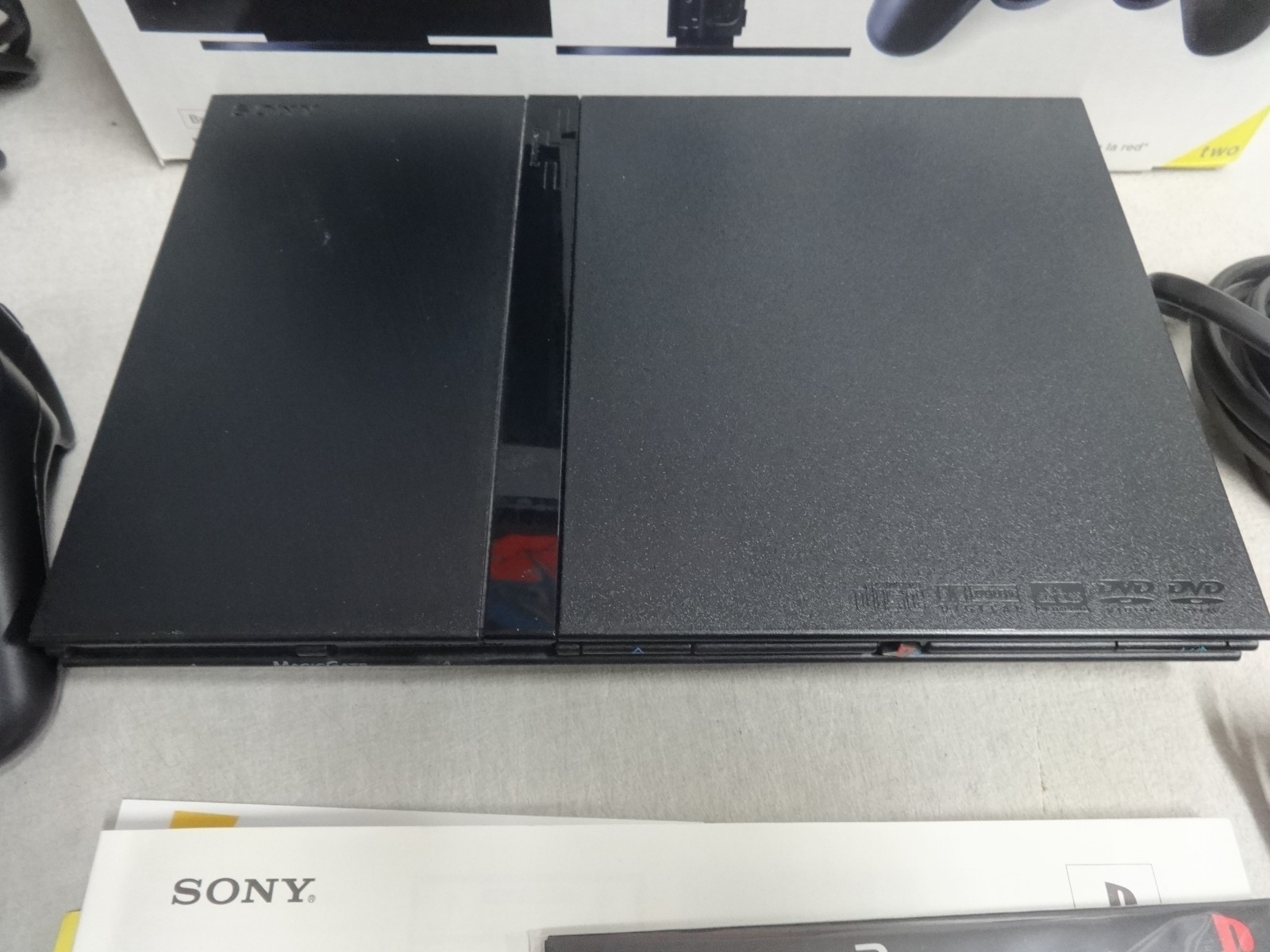 OEM Sony PS2 SLIM Video Game System Playstation-2 SCPH-77001 MINTY CIB Console