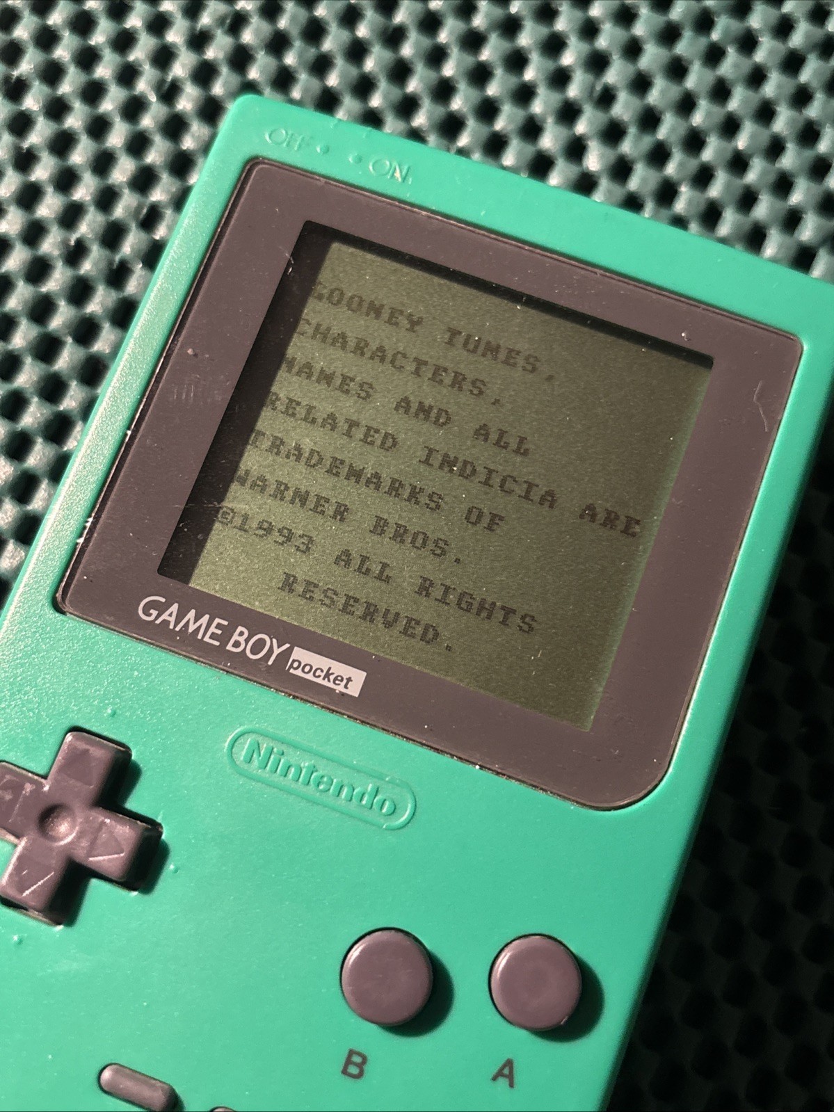 Nintendo Game Boy Pocket Green MGB-001 Tested Working W/ Speedy Gonzales