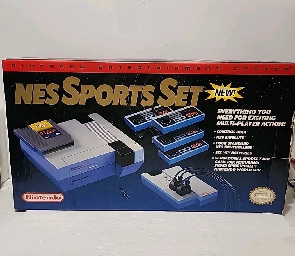 NES Sports Set Nintendo Entertainment System Console OriginalBox Untested Ass Is