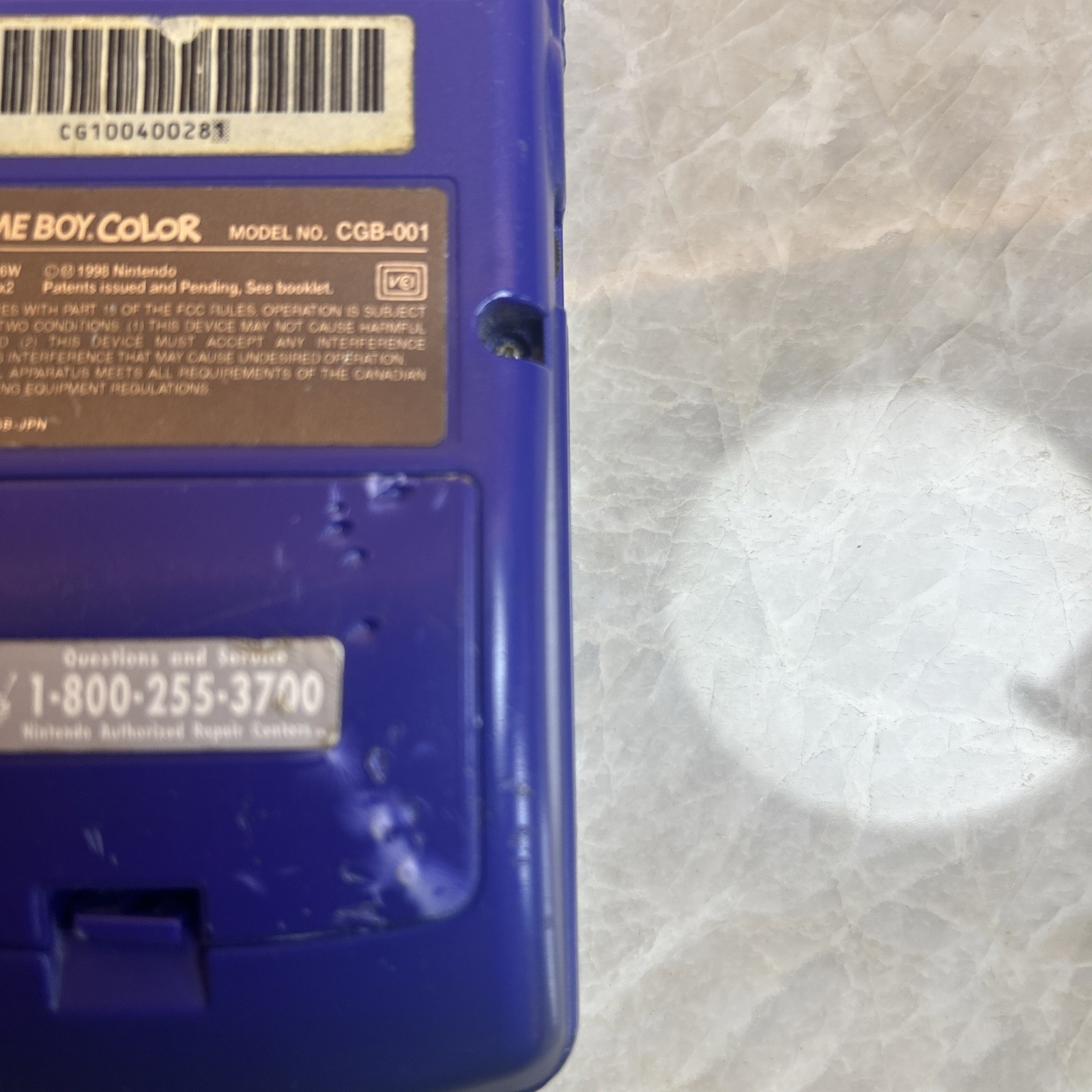 Nintendo Gameboy Grape Purple Tested Cgb-001