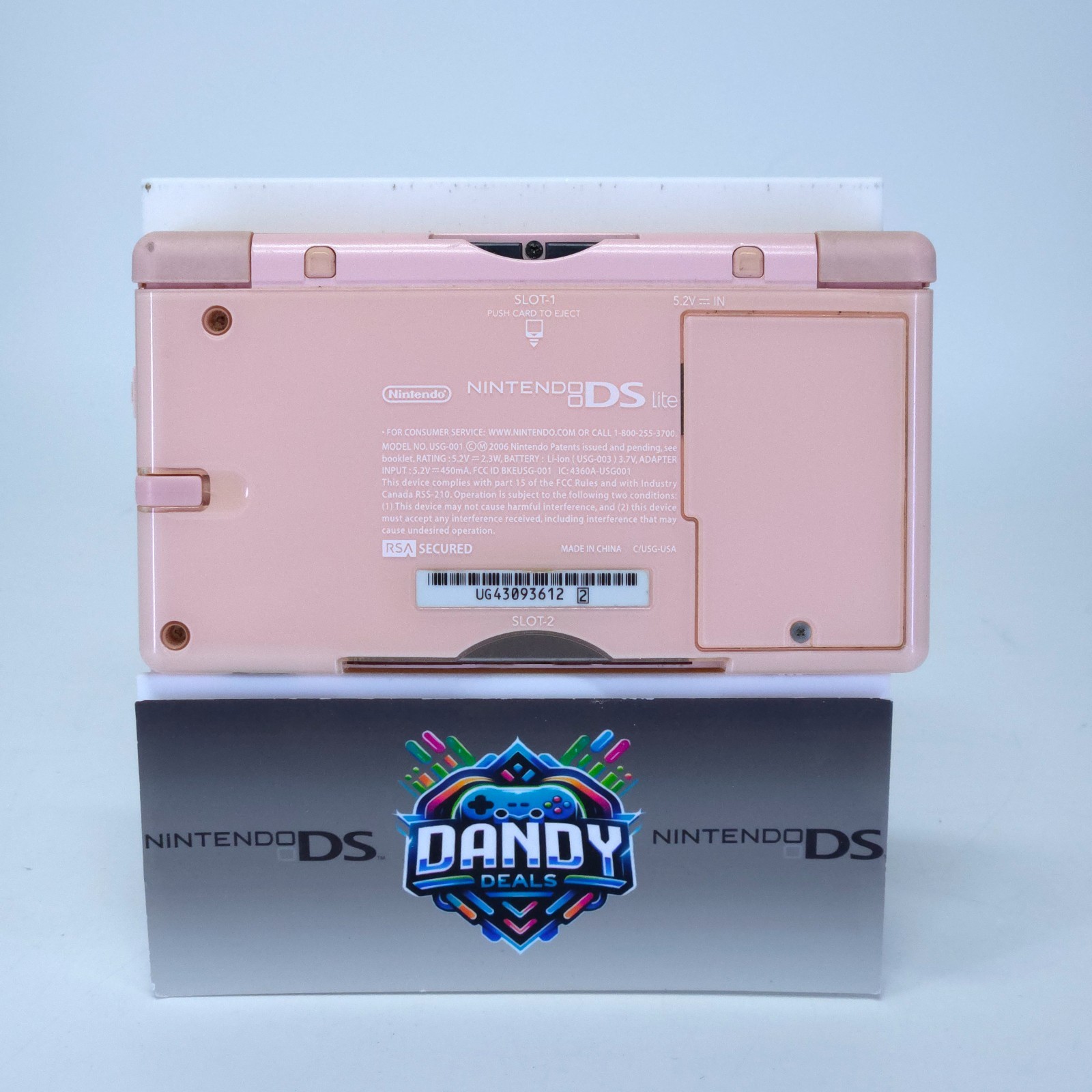 DS Lite Console Nintendo System Pink W/ Charger + Stylus | Usg-001 Tested