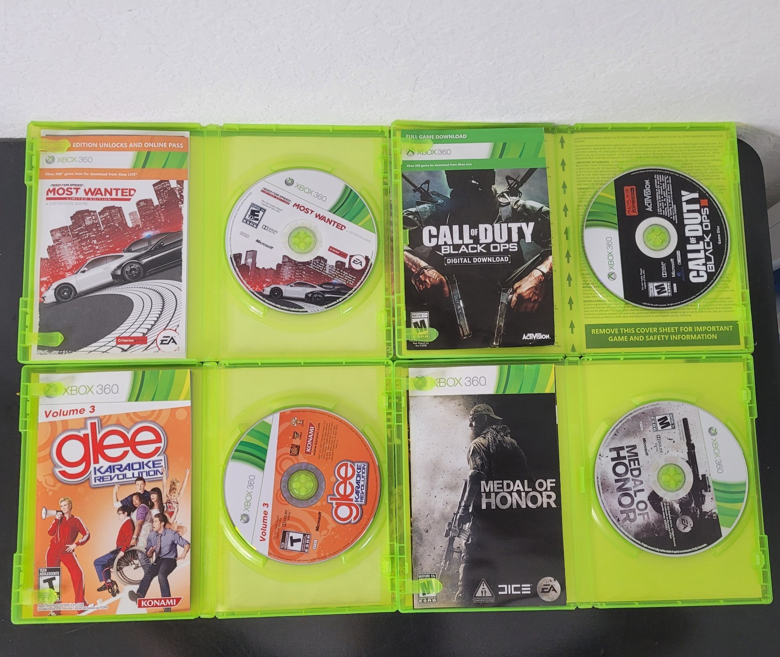 Xbox 360 S White Model 1439 Console 19 Game Bundle Kinect Nyko Tested Working