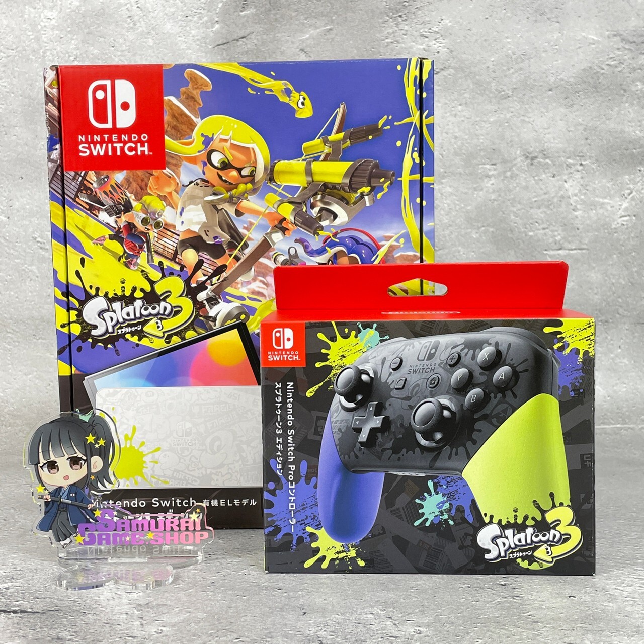 Nintendo Switch OLED Model Splatoon 3 Edition Console with Game + Pro Controller