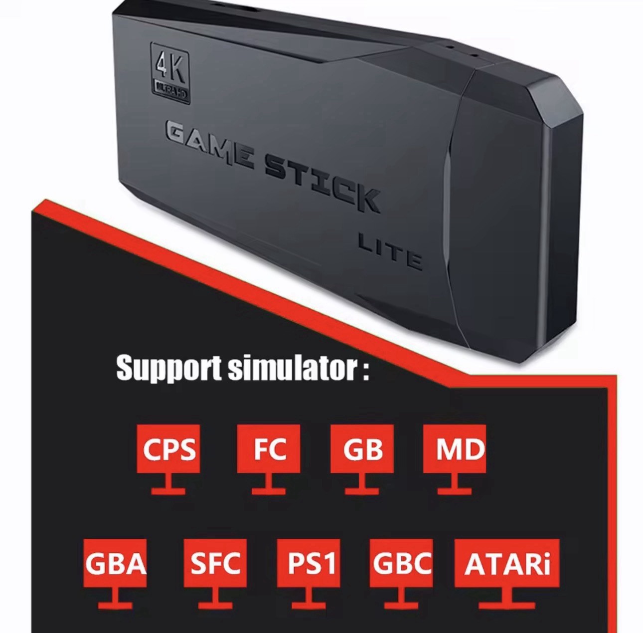 Retro Video Game Stick 41,000 Games HDMI 128GB | 2 Controllers