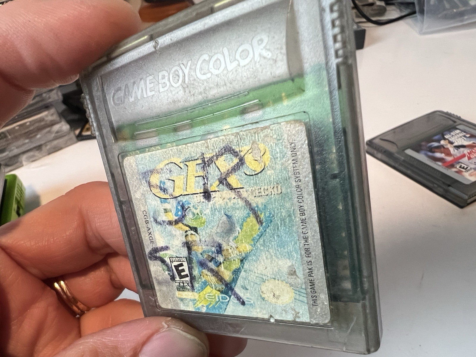 Nintendo Game Boy Color W/ 6 Games Tested, Working. Kiwi Green. See Description.