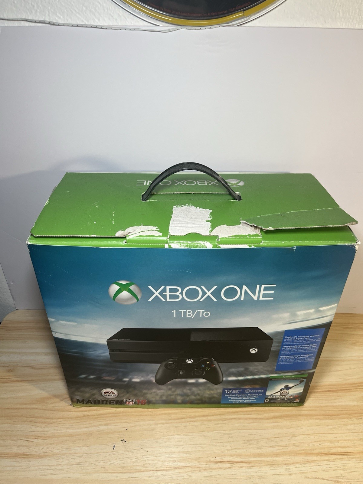 Microsoft Xbox One Console 1TB Black W/ Box No Controller & 4 Games Tested Works