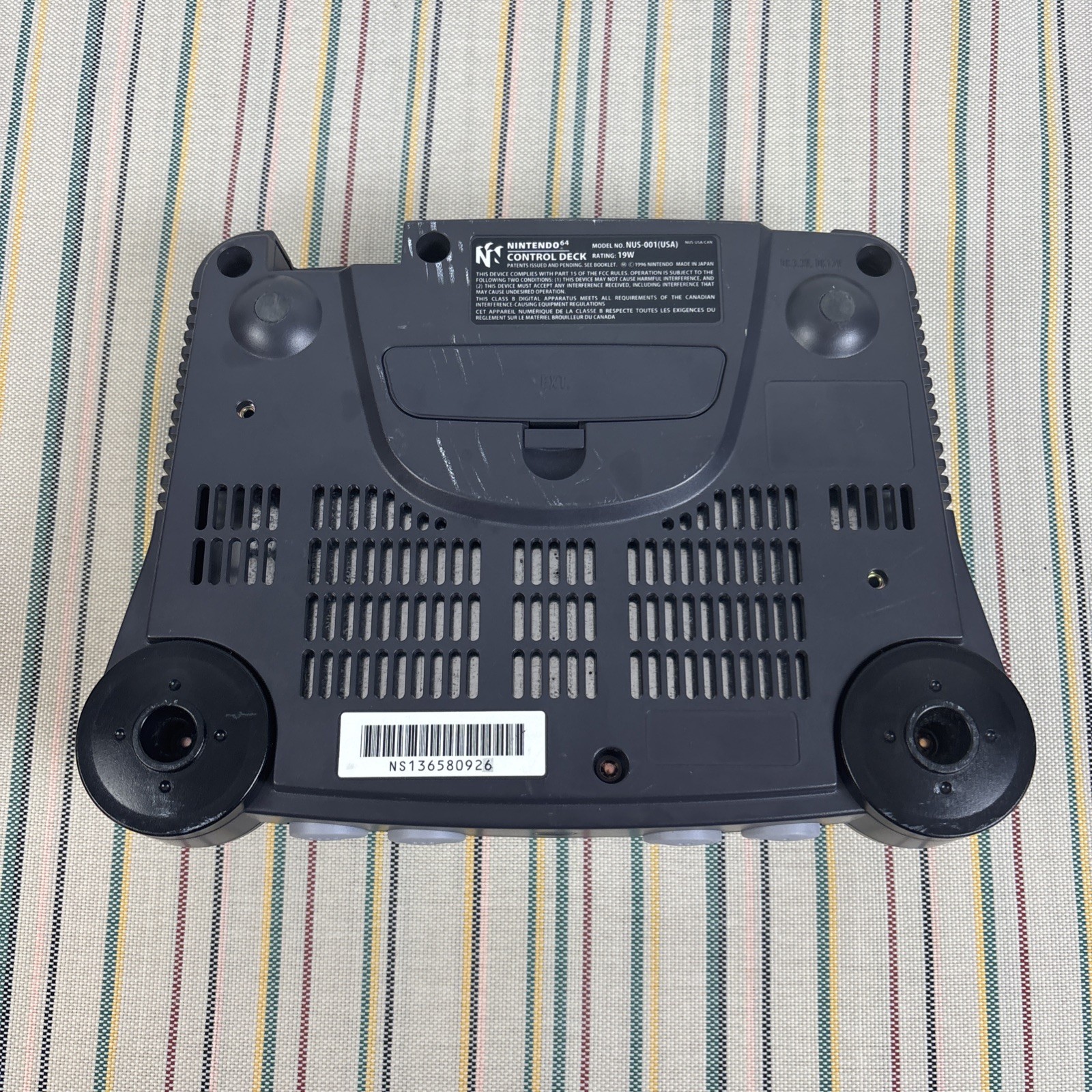 Nintendo 64 N64 Home Console ONLY Dark Gray Tested Works NUS-001 (USA)