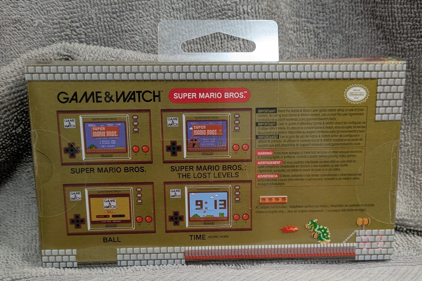 Nintendo Game and Watch: Super Mario Bros. Handheld Game System – New