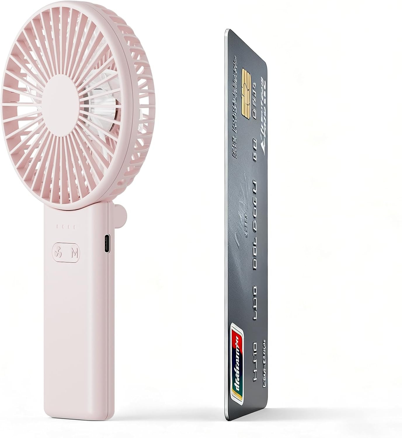 Ultra-Slim & Lightweight Handheld Fan (0.5in,0.3lb), 5 Speeds Portable Hand H…