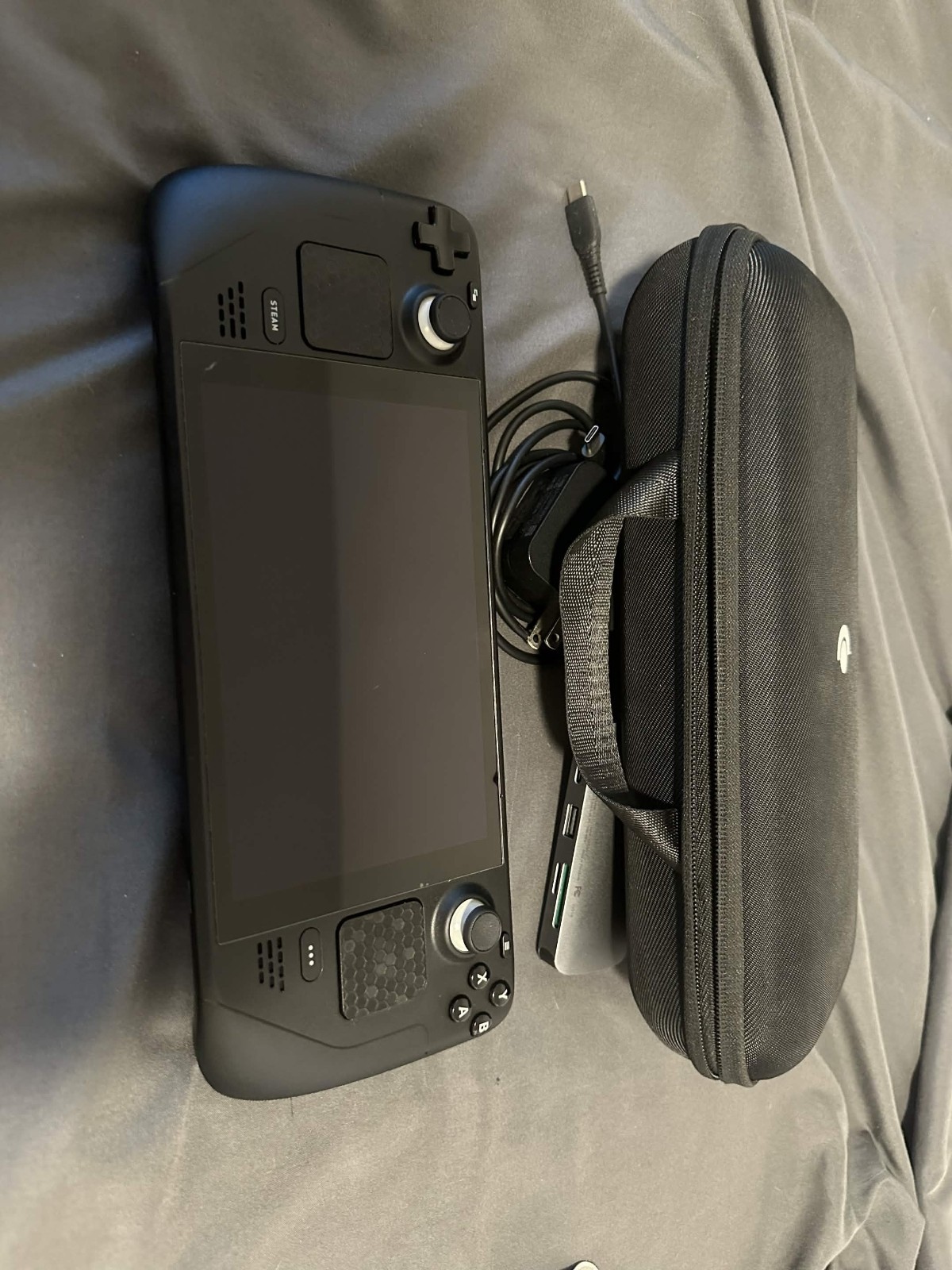 Valve Steam Deck Black 64 GB LCD case, charger, USB hub. + 256 GB sd card.