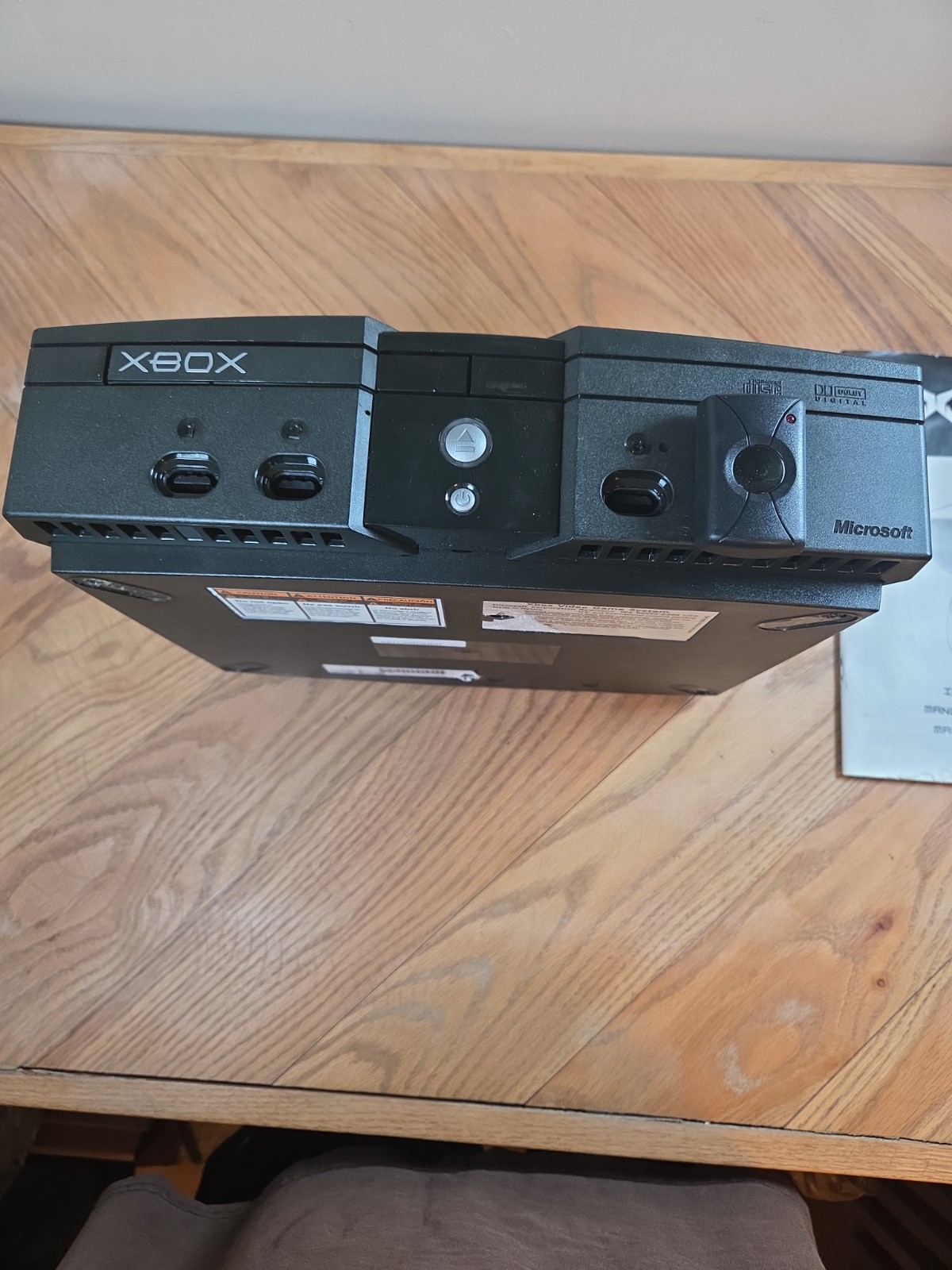 Microsoft XBOX Original Classic System For Parts with Remote and Manual No Chord