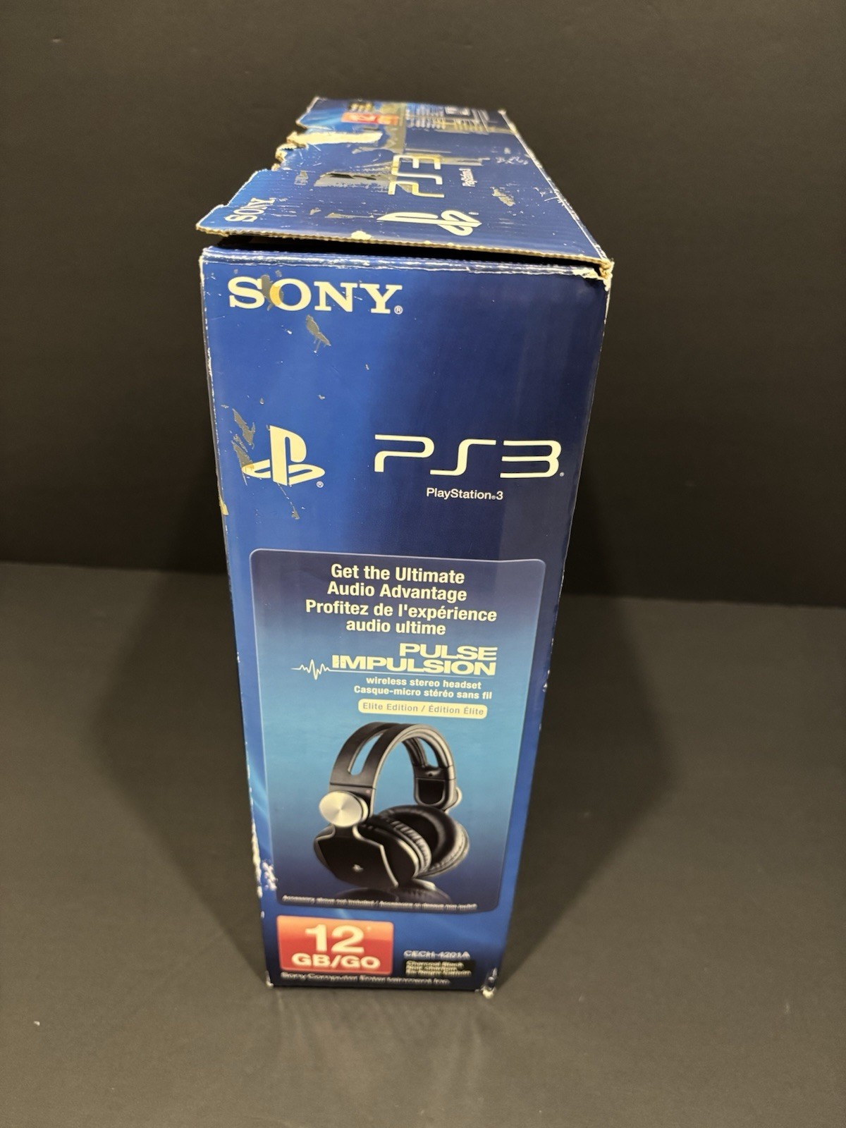 PS3 PLAYSTATION 3 SUPER SLIM 12GB SYSTEM CONSOLE IN BOX CIB TESTED & WORKING