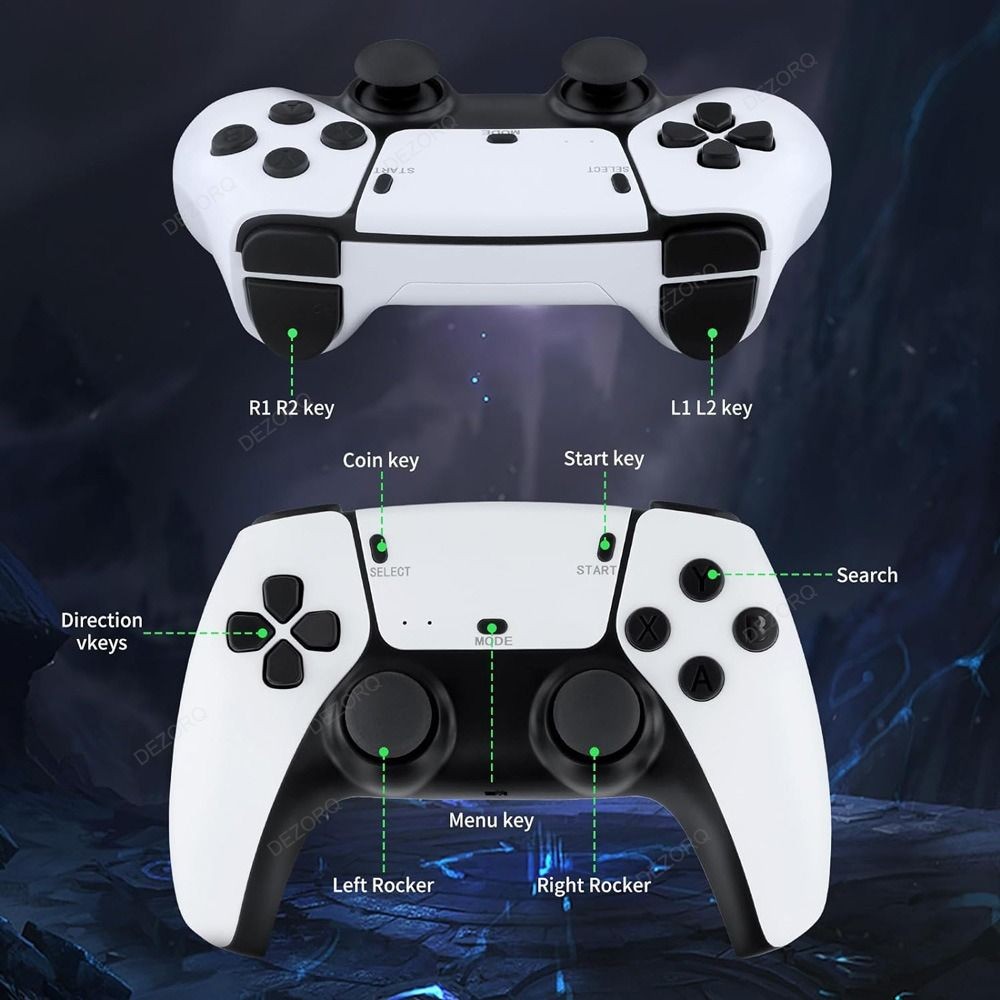 M15 Retro Game Stick 4K HDMI Console Wireless Controllers Built-in Games