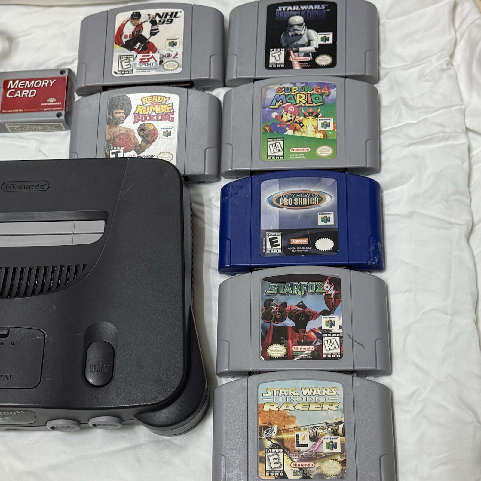 Nintendo 64 N64 Console Bundle Tested Working 3 OEM Controllers 7 Games Mario 64