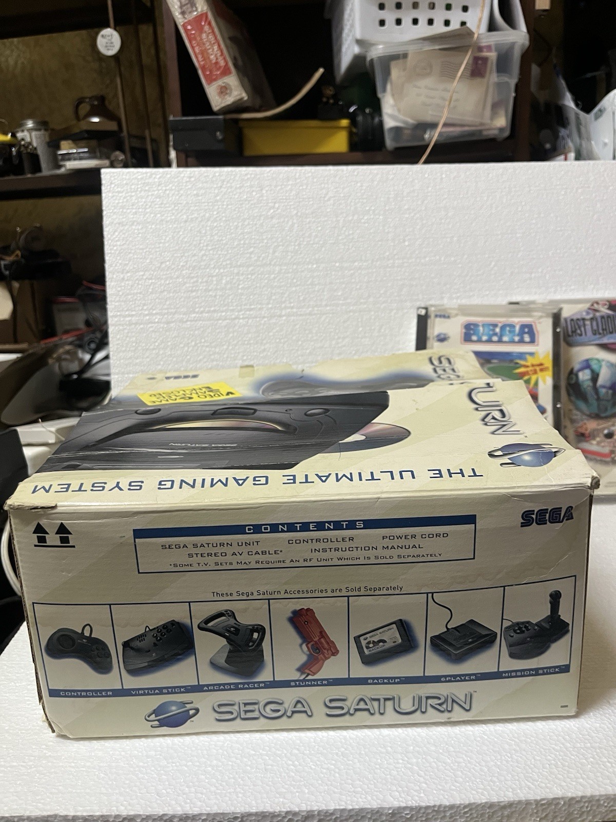 sega saturn mk-80000a lot games Controllers Original box Manual & Papers Working