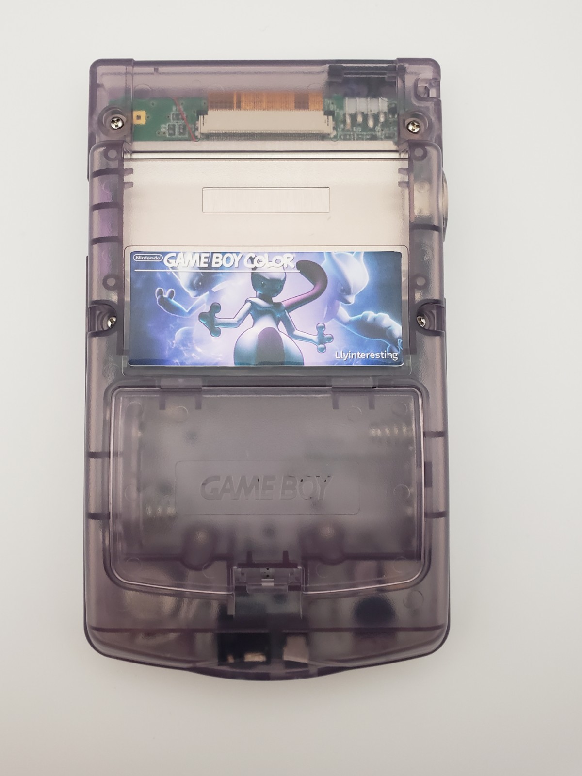 Laminated OLED Screen – Mewtwo Game Boy Color – New Speaker, Recapped