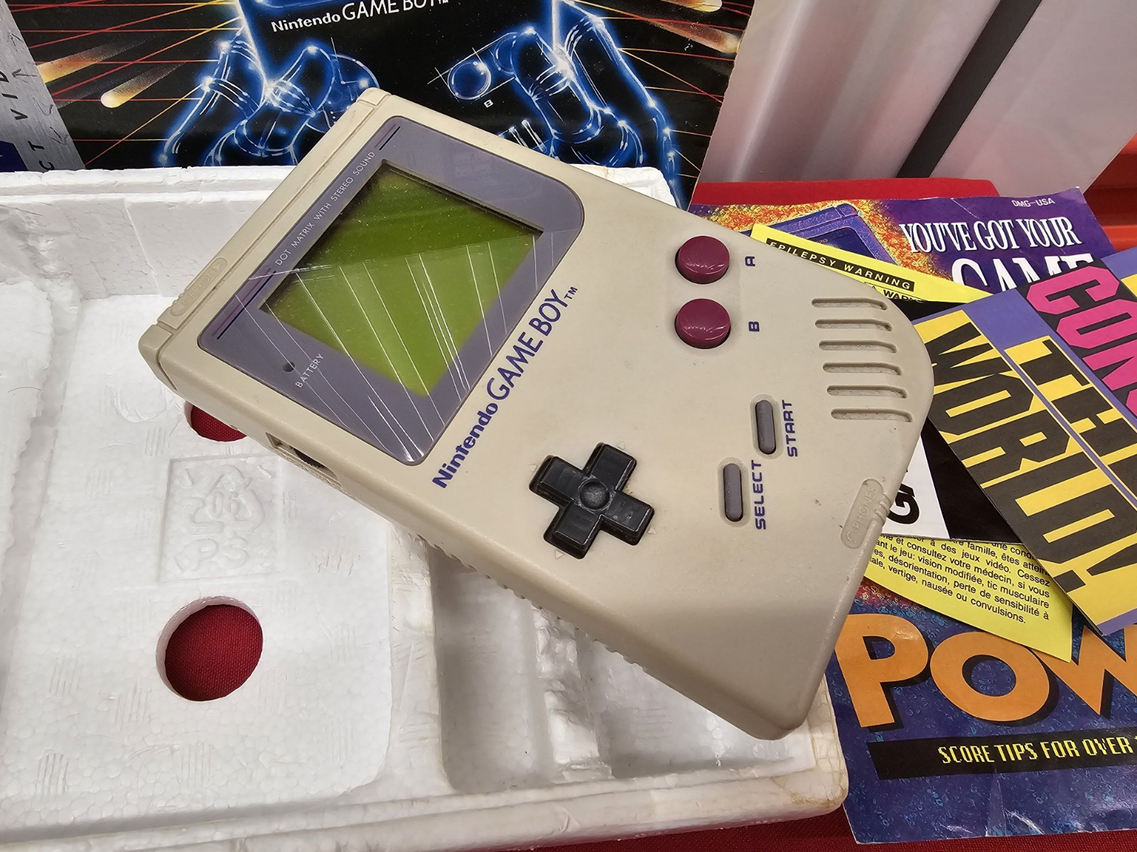 Original Nintendo Game Boy Console DMG-01 w/Box Console Manual Reg Card No Game