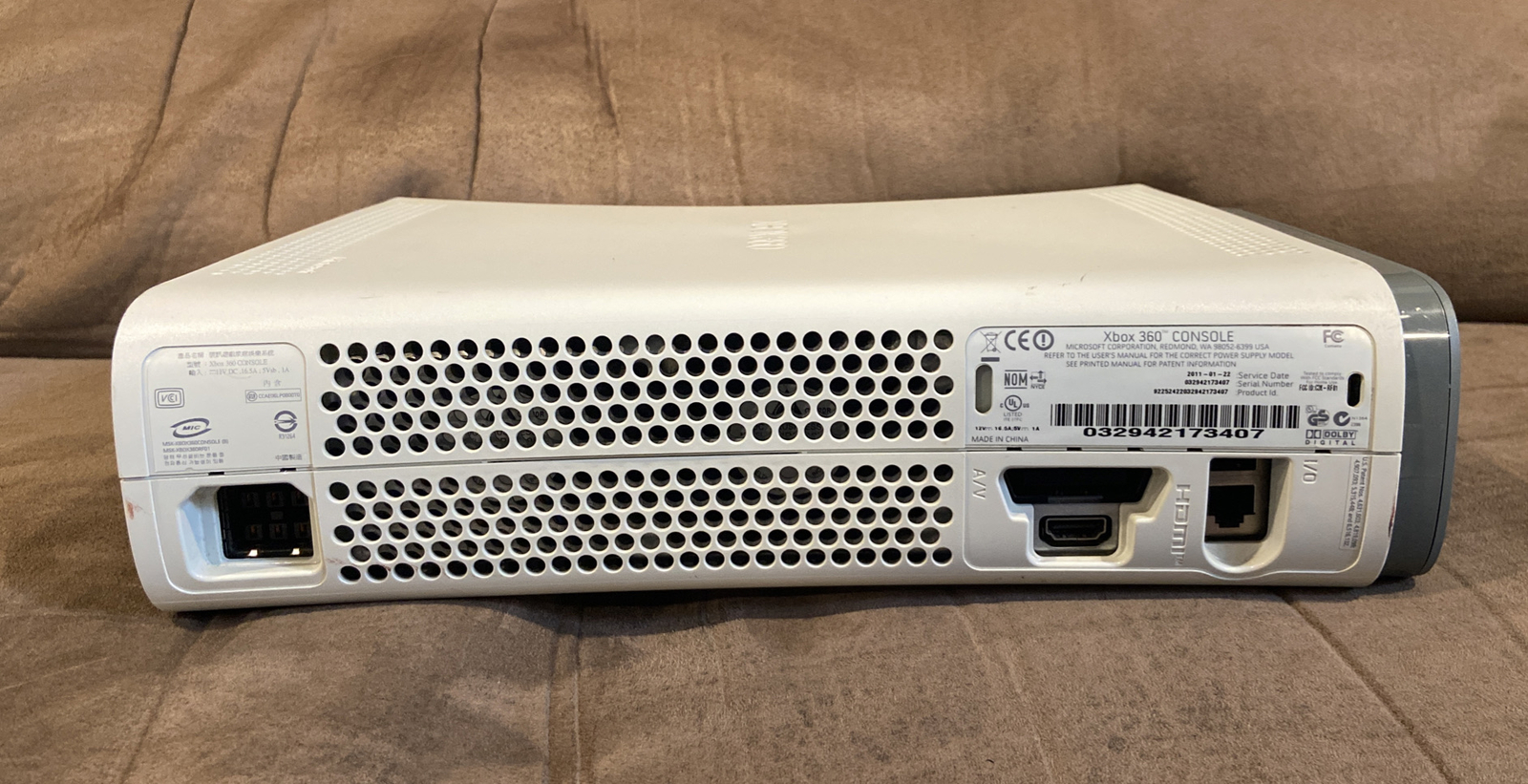 Official Microsoft Xbox 360 60GB Console & Wires! ~ Works Great! Fast Shipping!